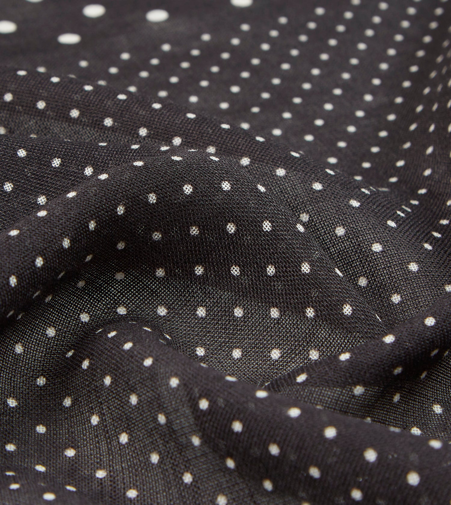 Brown Spots Print Wool-Silk Pocket Square