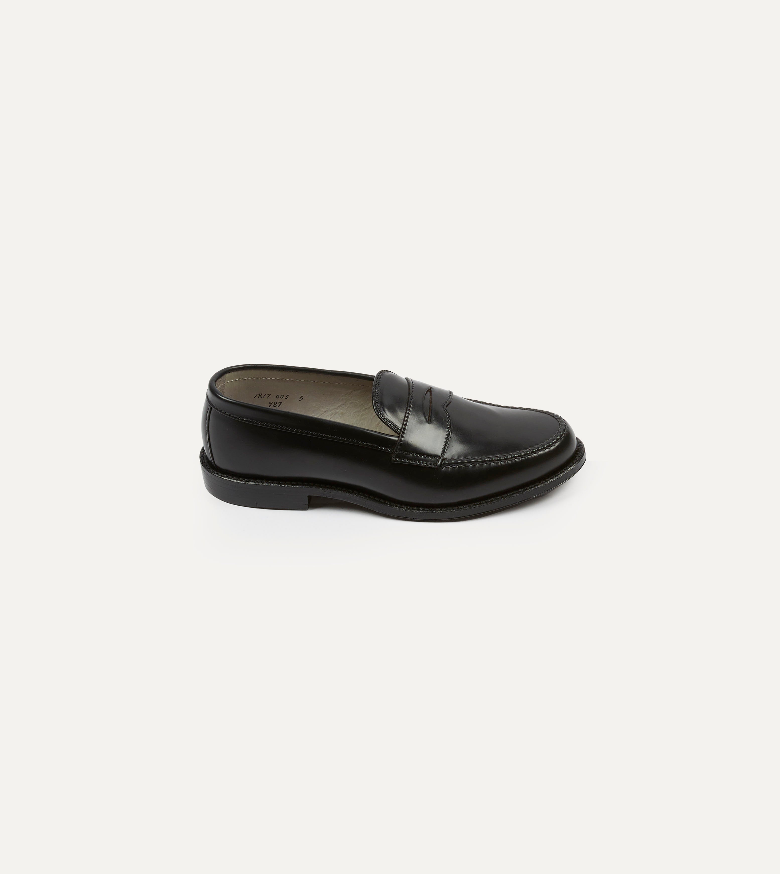 Alden Black Cordovan Handsewn Leisure Loafer