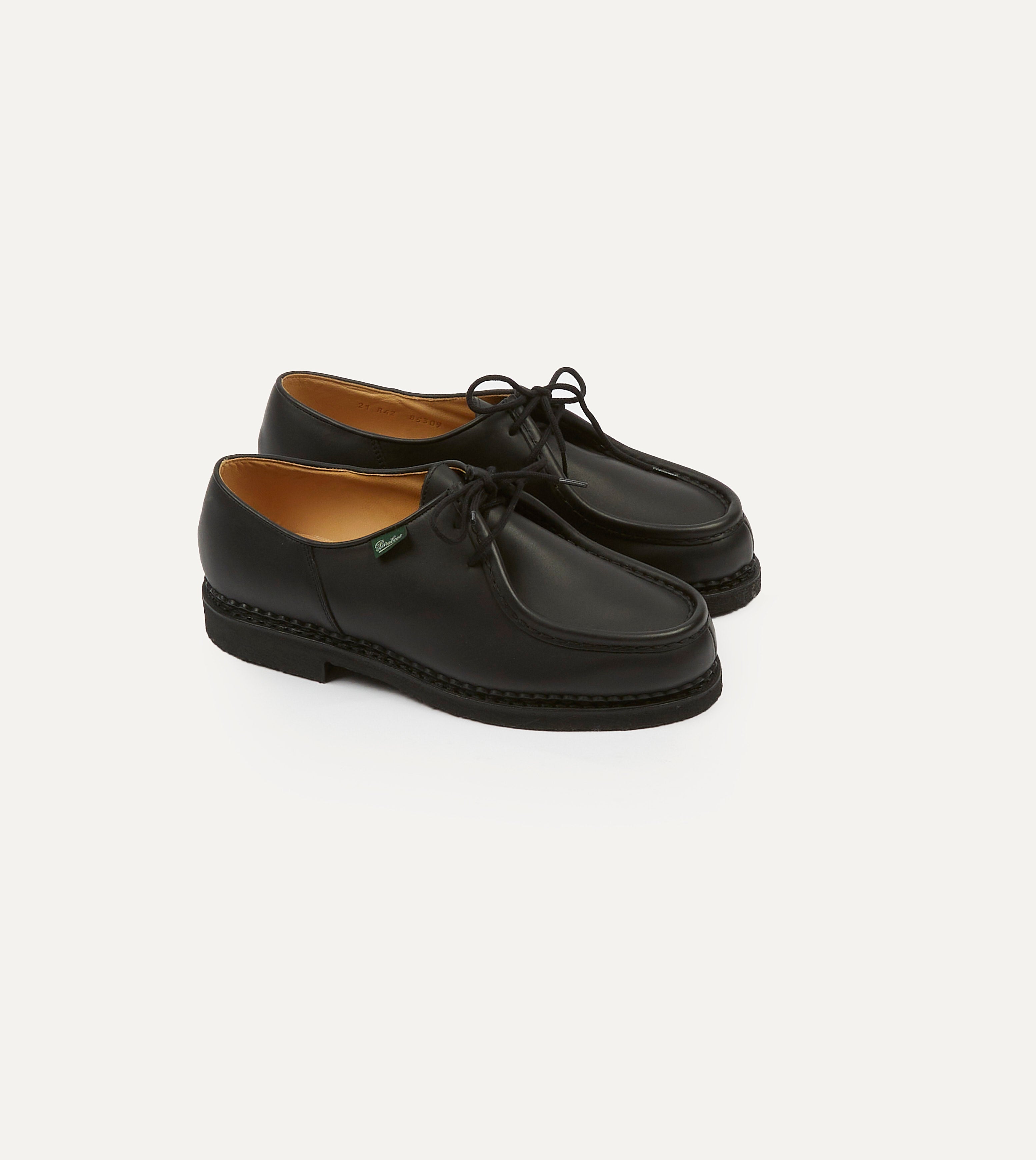 Paraboot Michael Black Calf Leather Derby Shoe – Drakes US