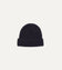 Navy Cashmere Ribbed Knit Cap