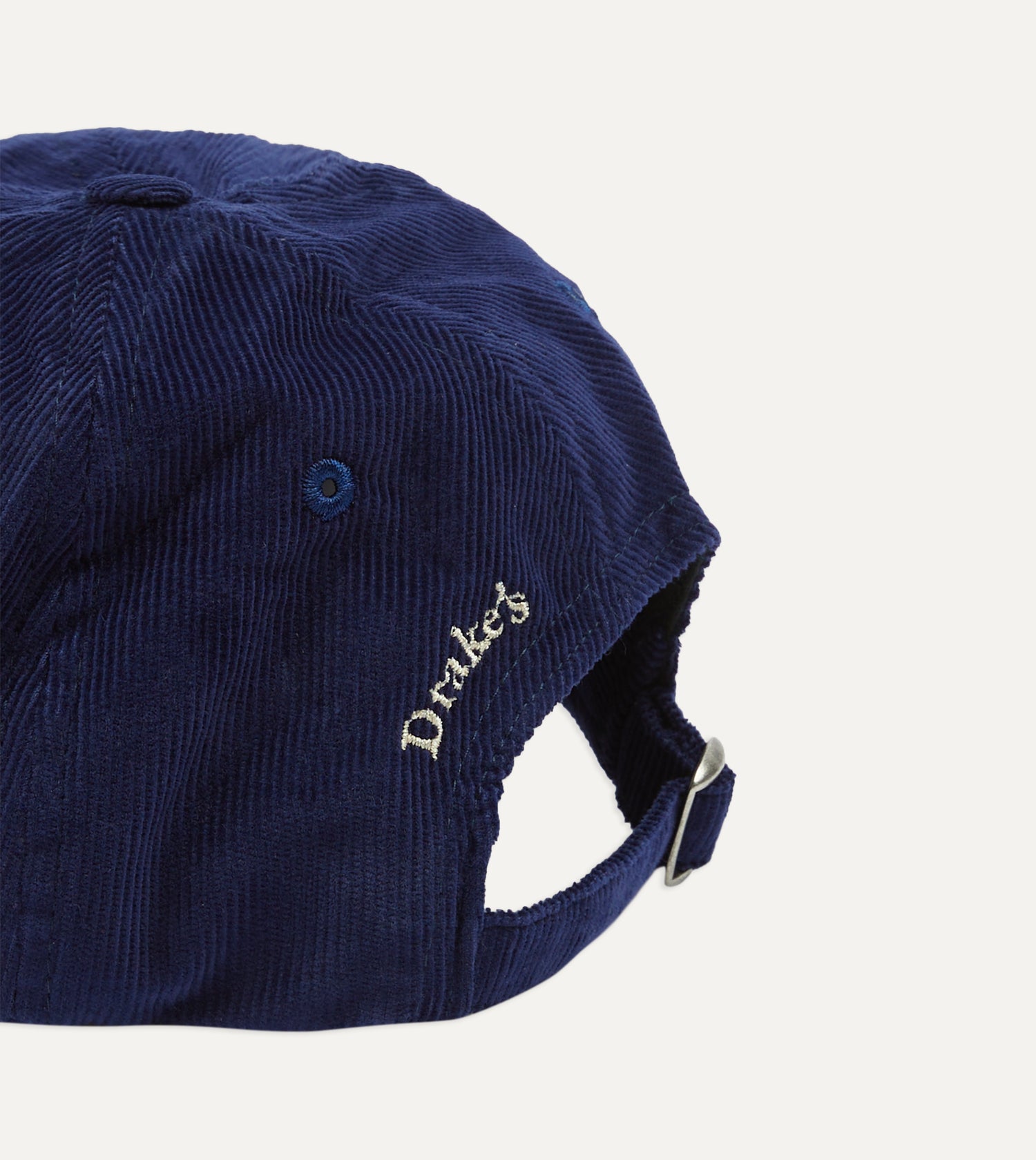 Navy 'D' Flag Emblem Cotton Corduroy Baseball Cap