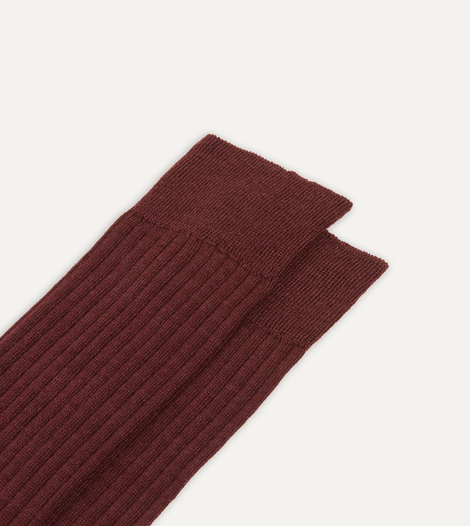 Burgundy Wool Over-The-Calf Socks