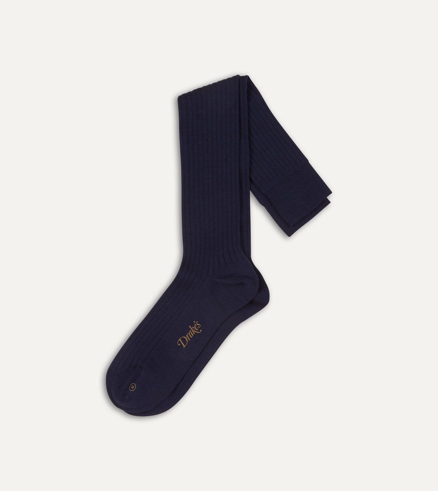 Light Navy Wool Over-the-Calf Socks