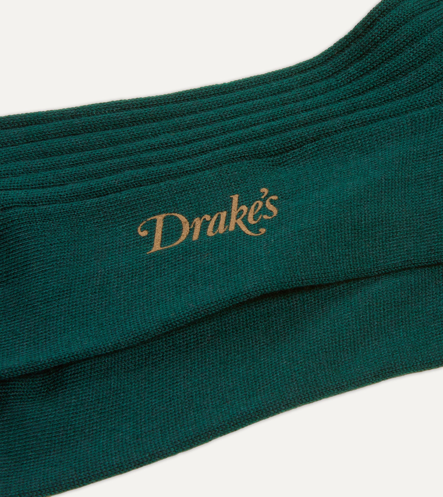 Dark Green Wool Over-the-Calf Socks
