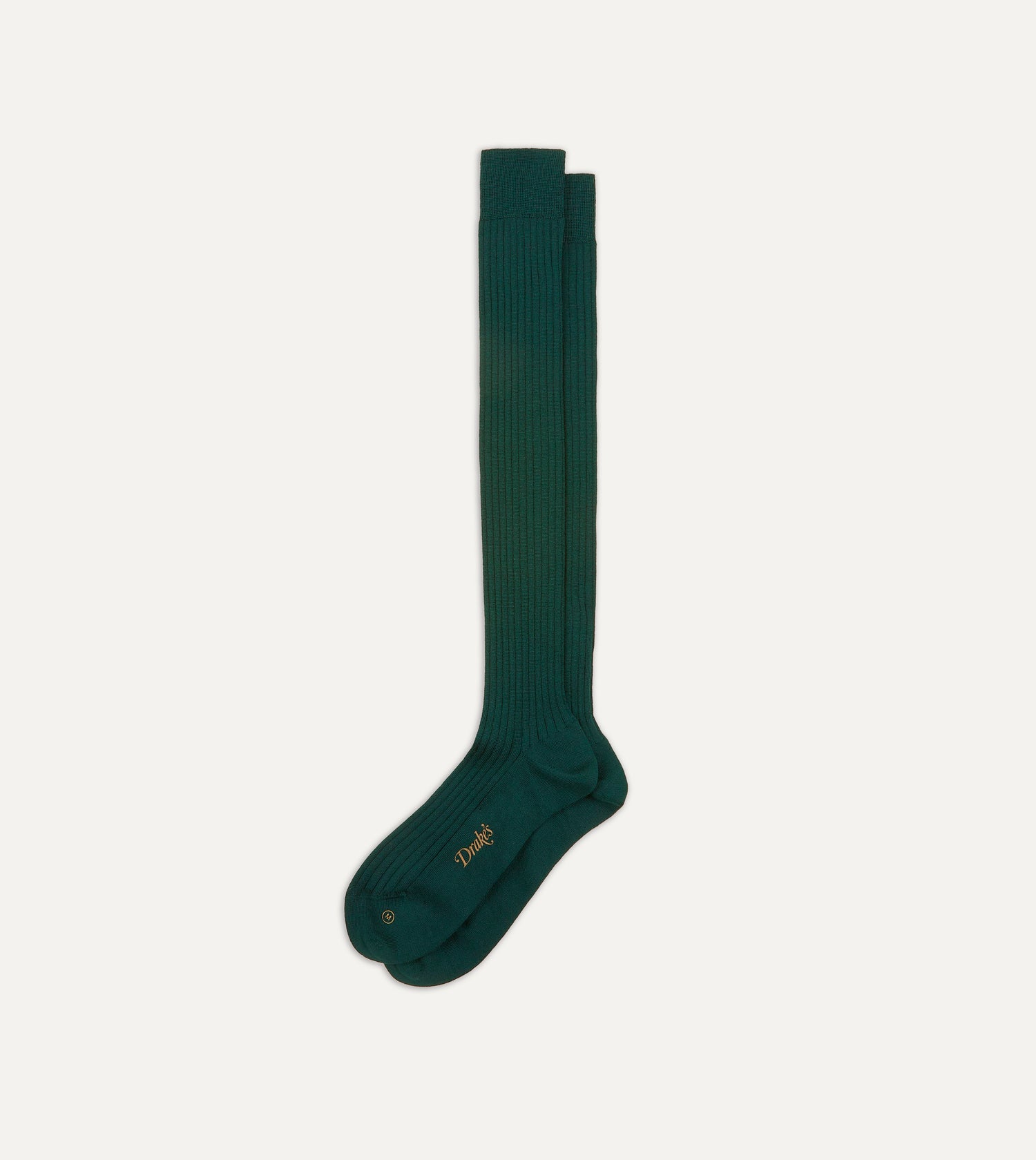 Dark Green Wool Over-the-Calf Socks