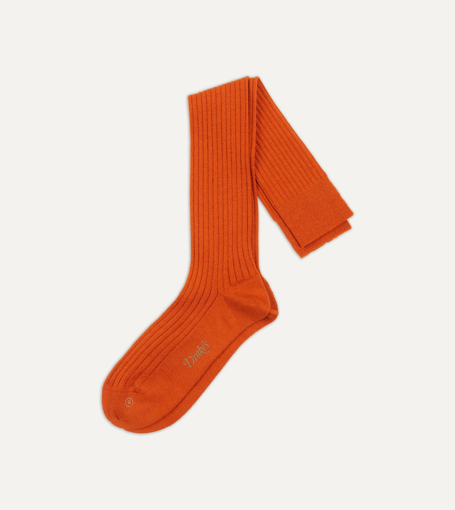 Orange Wool Over-The-Calf Socks