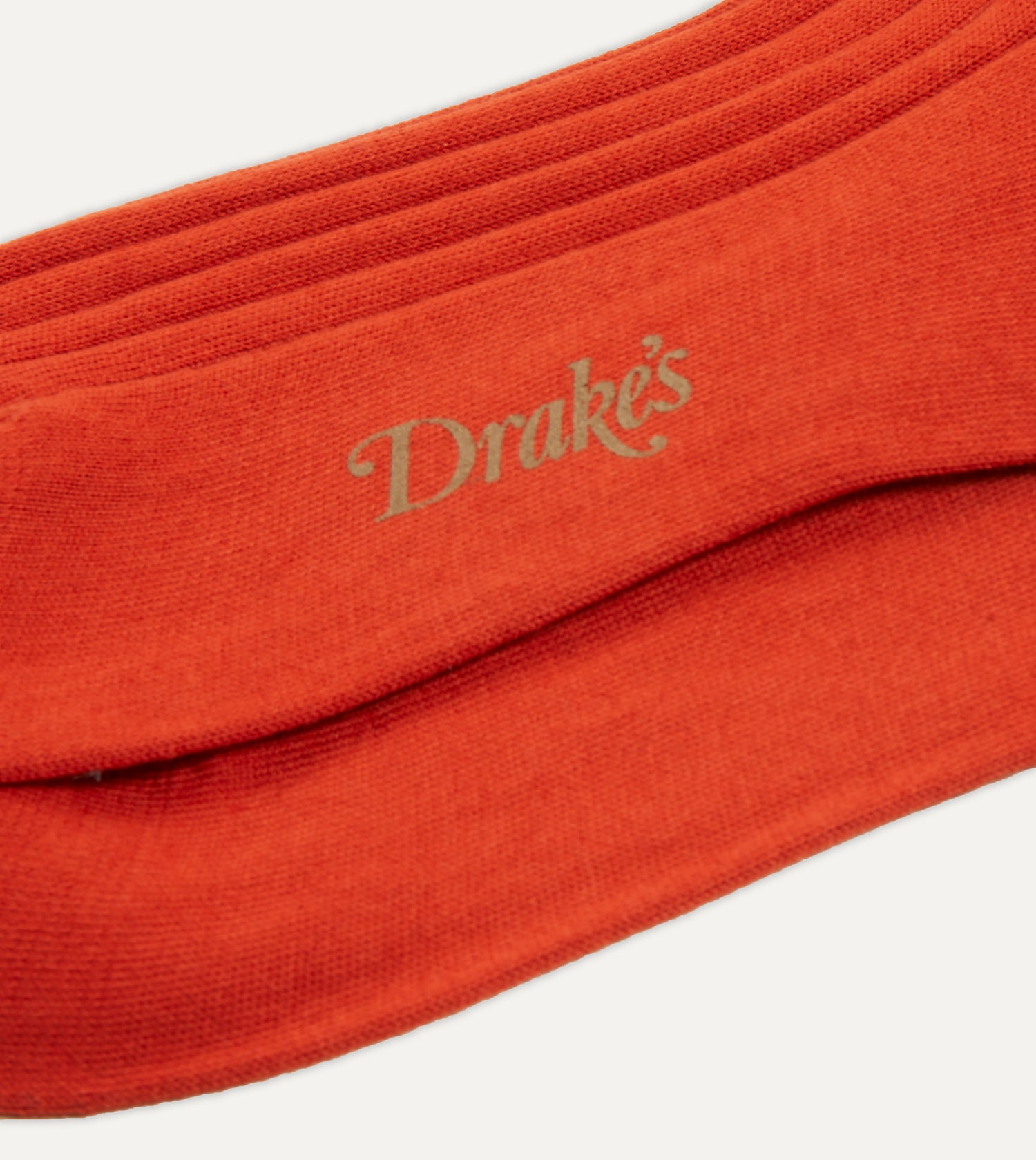 Orange Cotton Over-the-Calf Socks