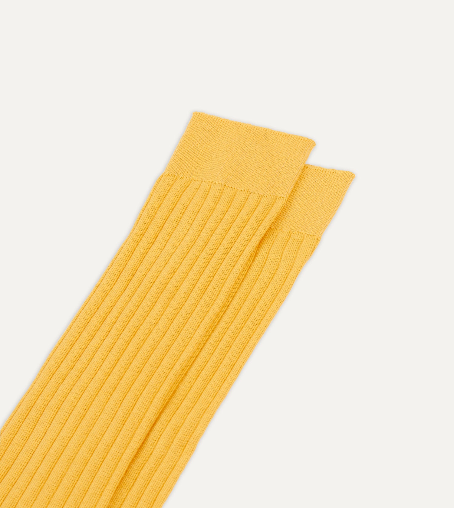 Yellow Cotton Over-the-Calf Socks