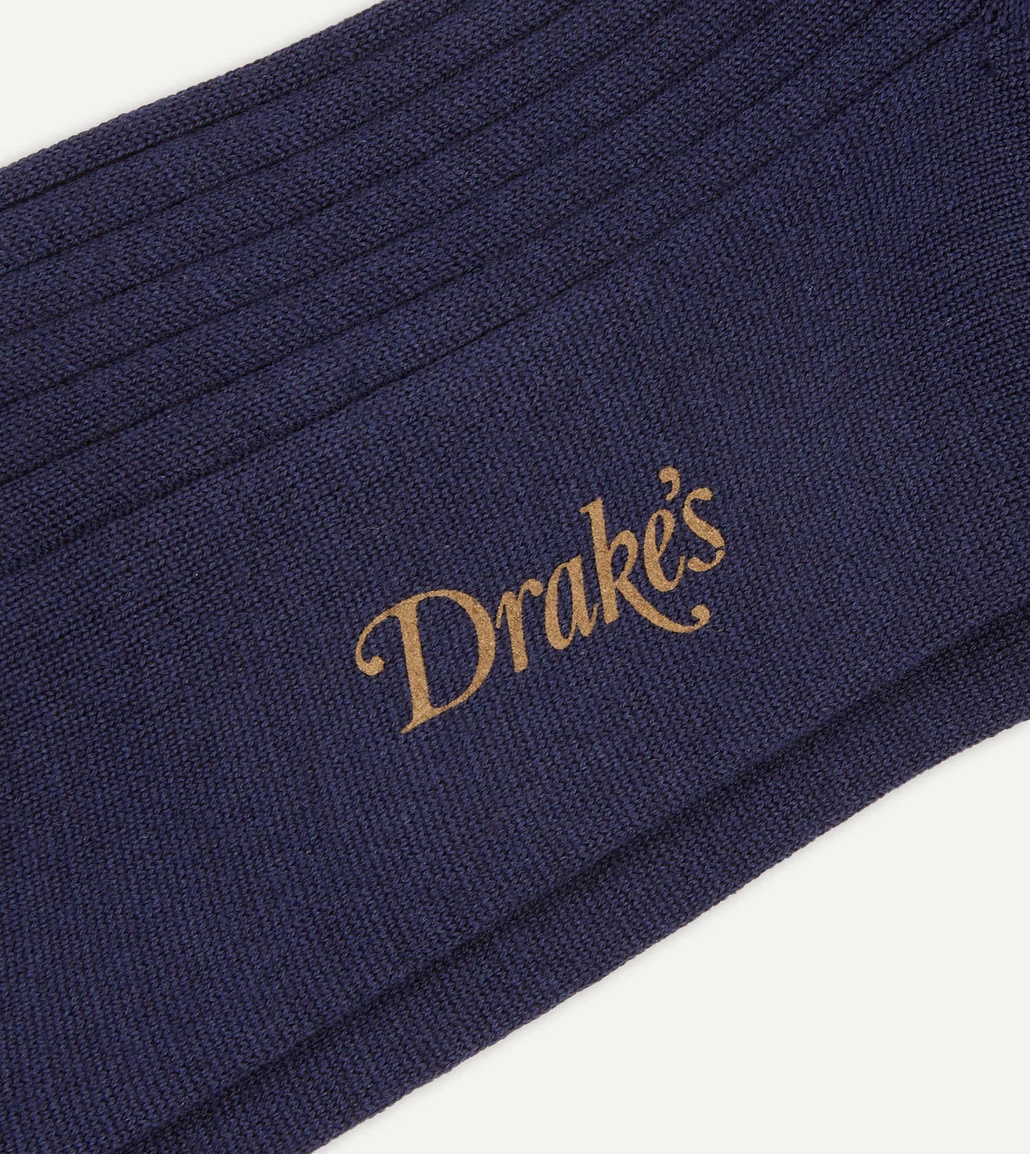 Navy Wool Mid-Calf Socks