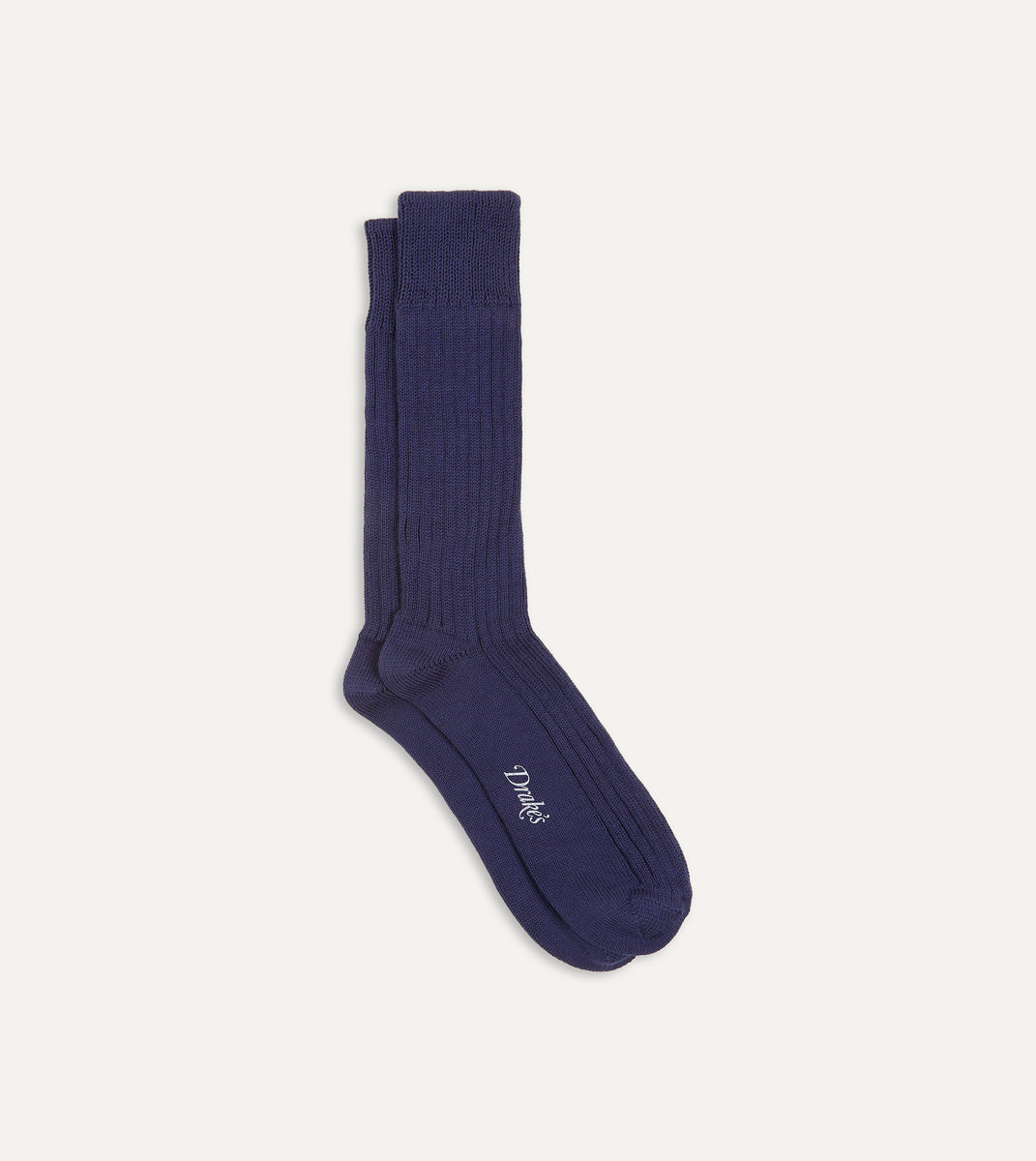 Navy Cotton Sports Socks – Drakes US