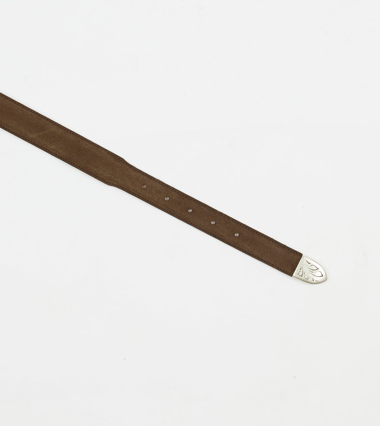 Dark Brown Suede Western Belt