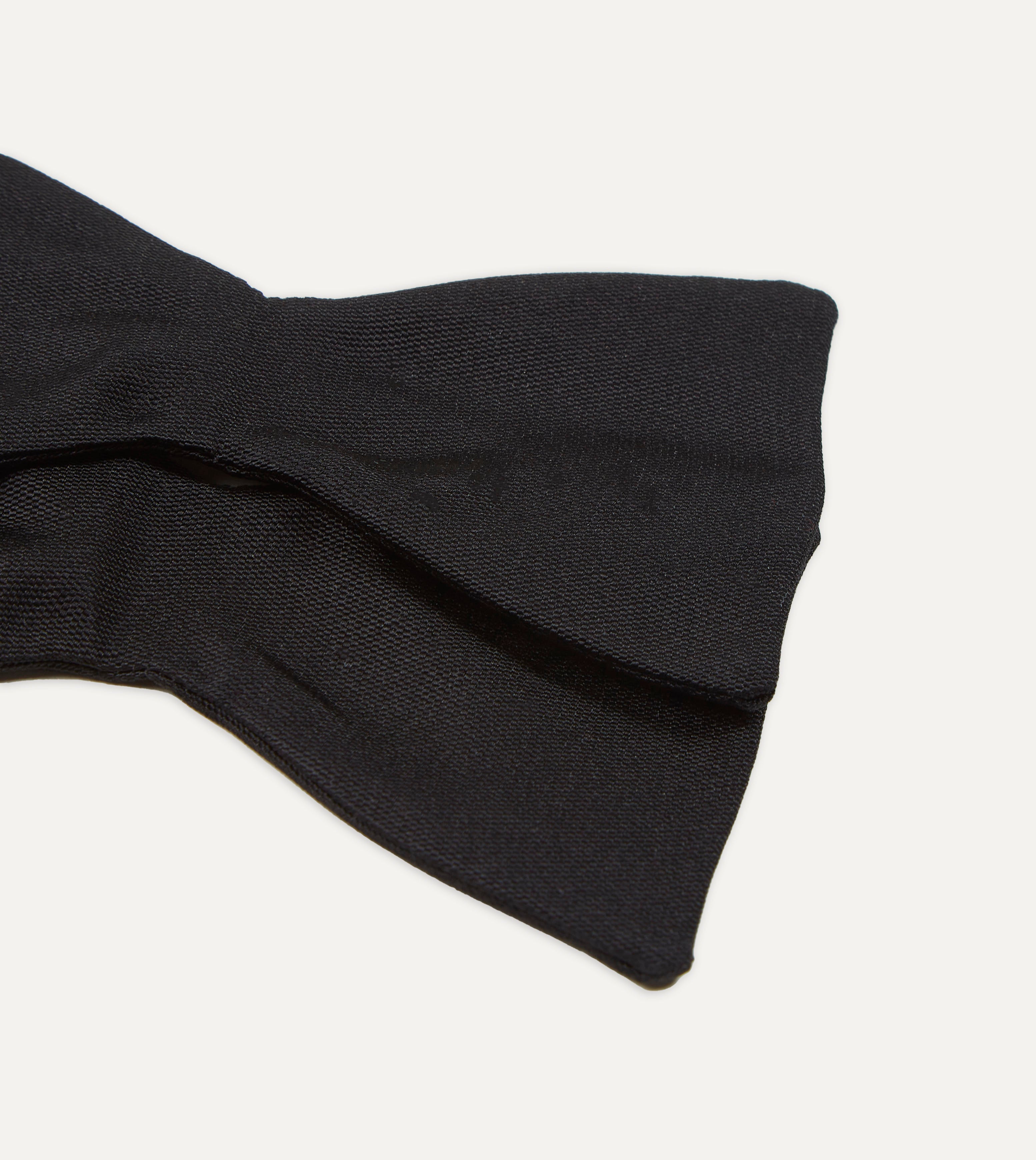 Black Self-Tie Barathea Butterfly Bow Tie