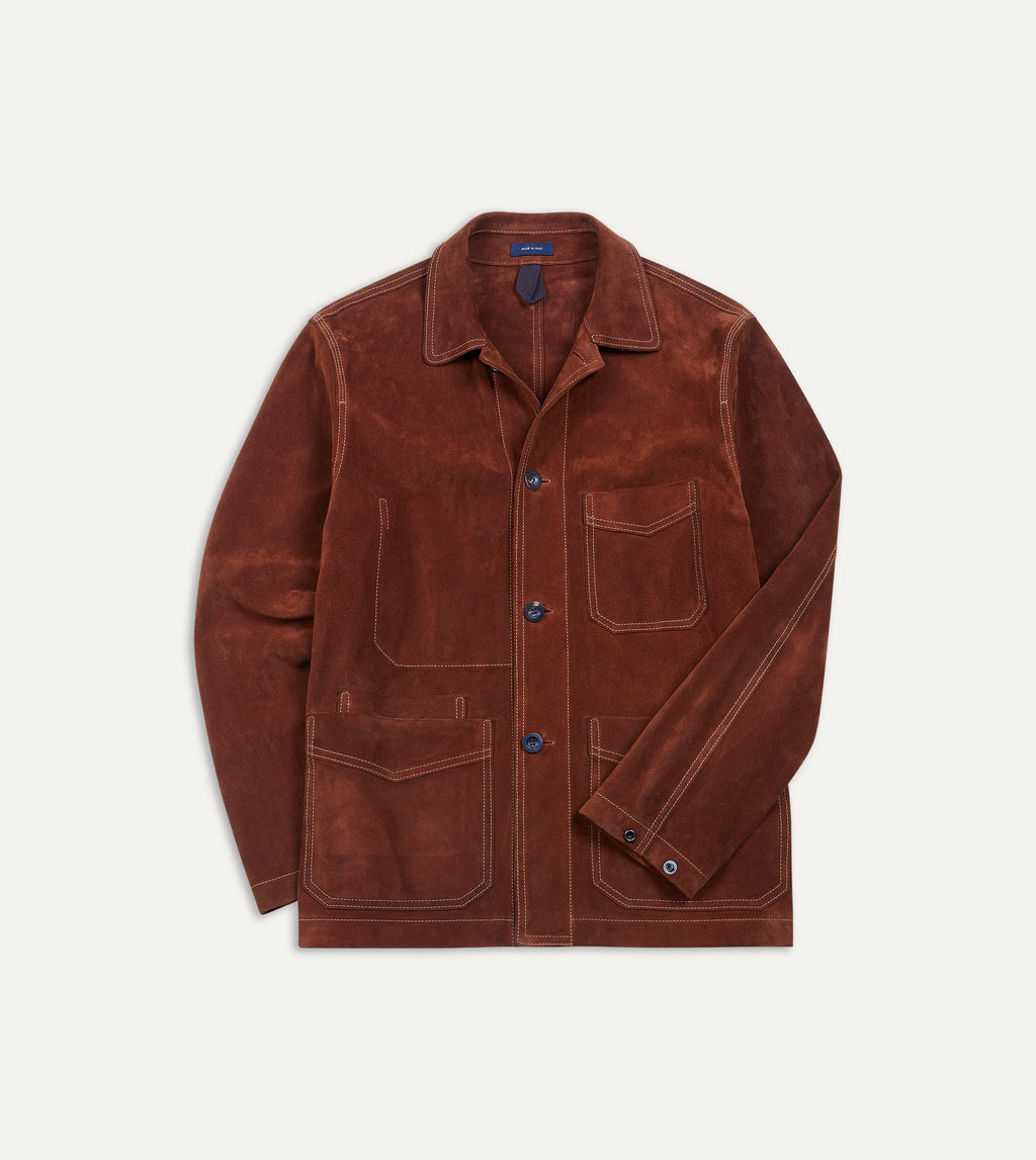 DRAKE'S Suede Five-Pocket Chore Jacket | ethicsinsports.ch