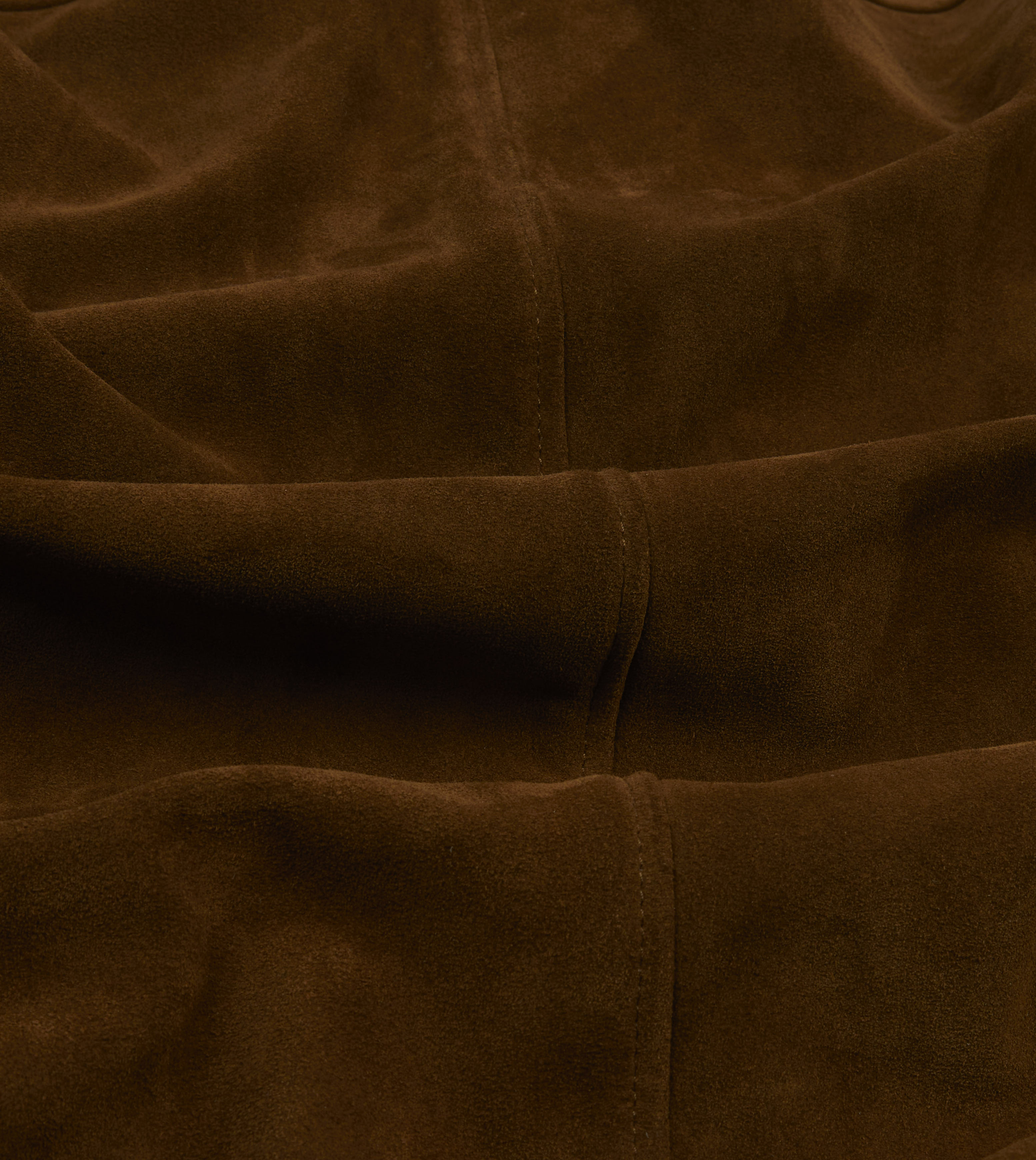 Brown Suede Car Coat with Blanket Lining