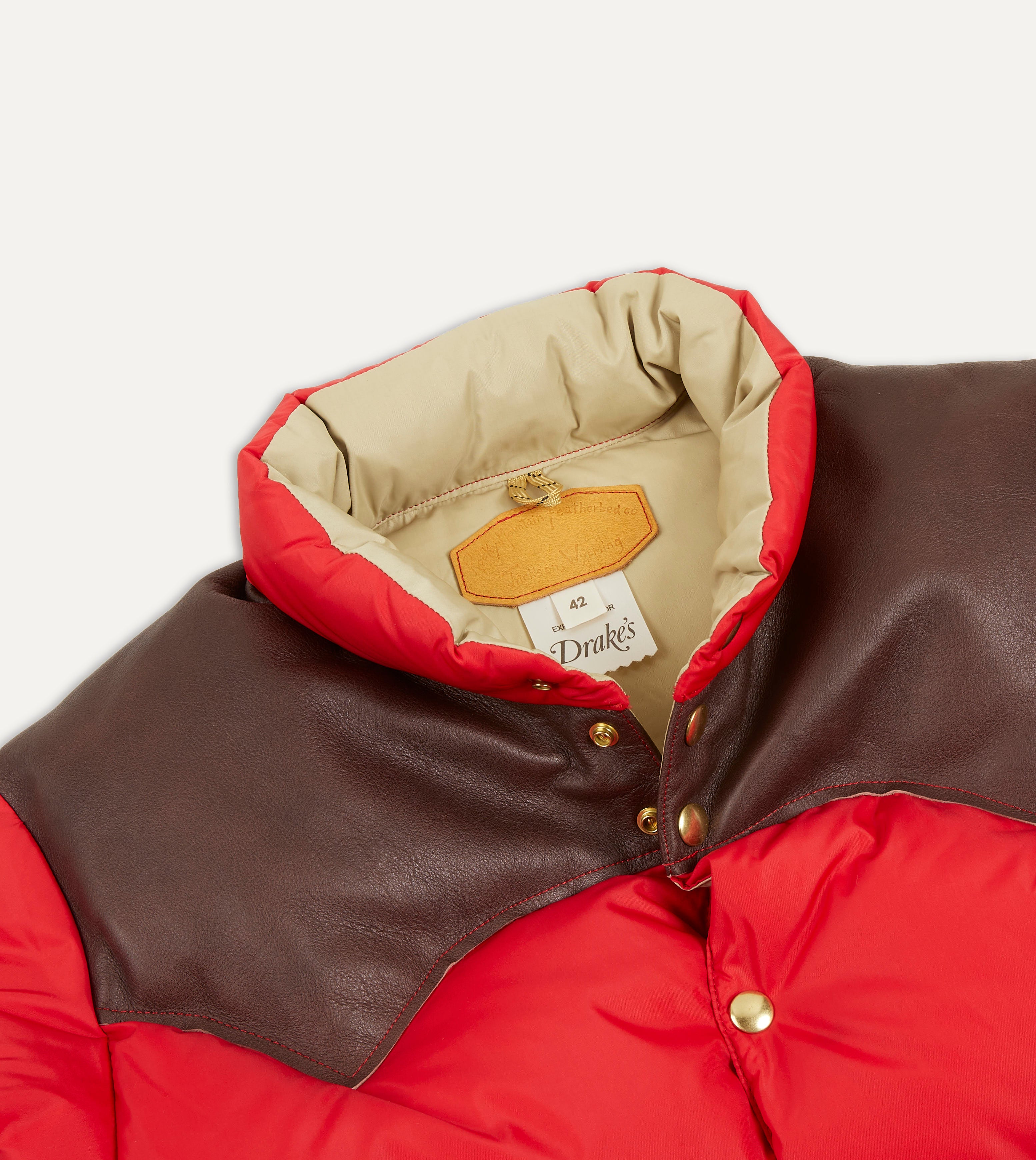 Rocky Mountain Featherbed for Drake's Red Nylon Leather Christy Down J –  Drakes US