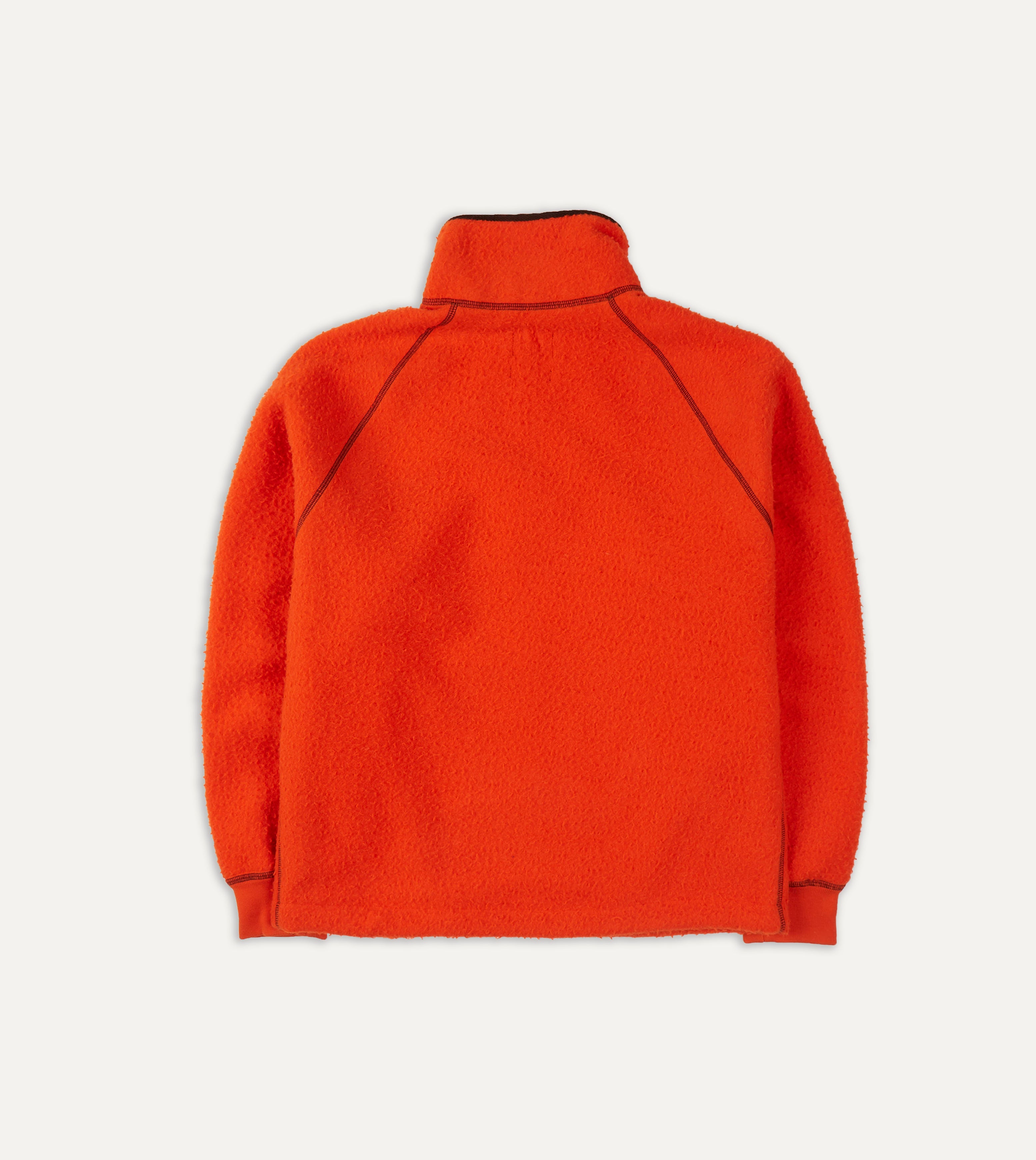 Orange Casentino Wool Half-Zip Pullover Fleece – Drakes US