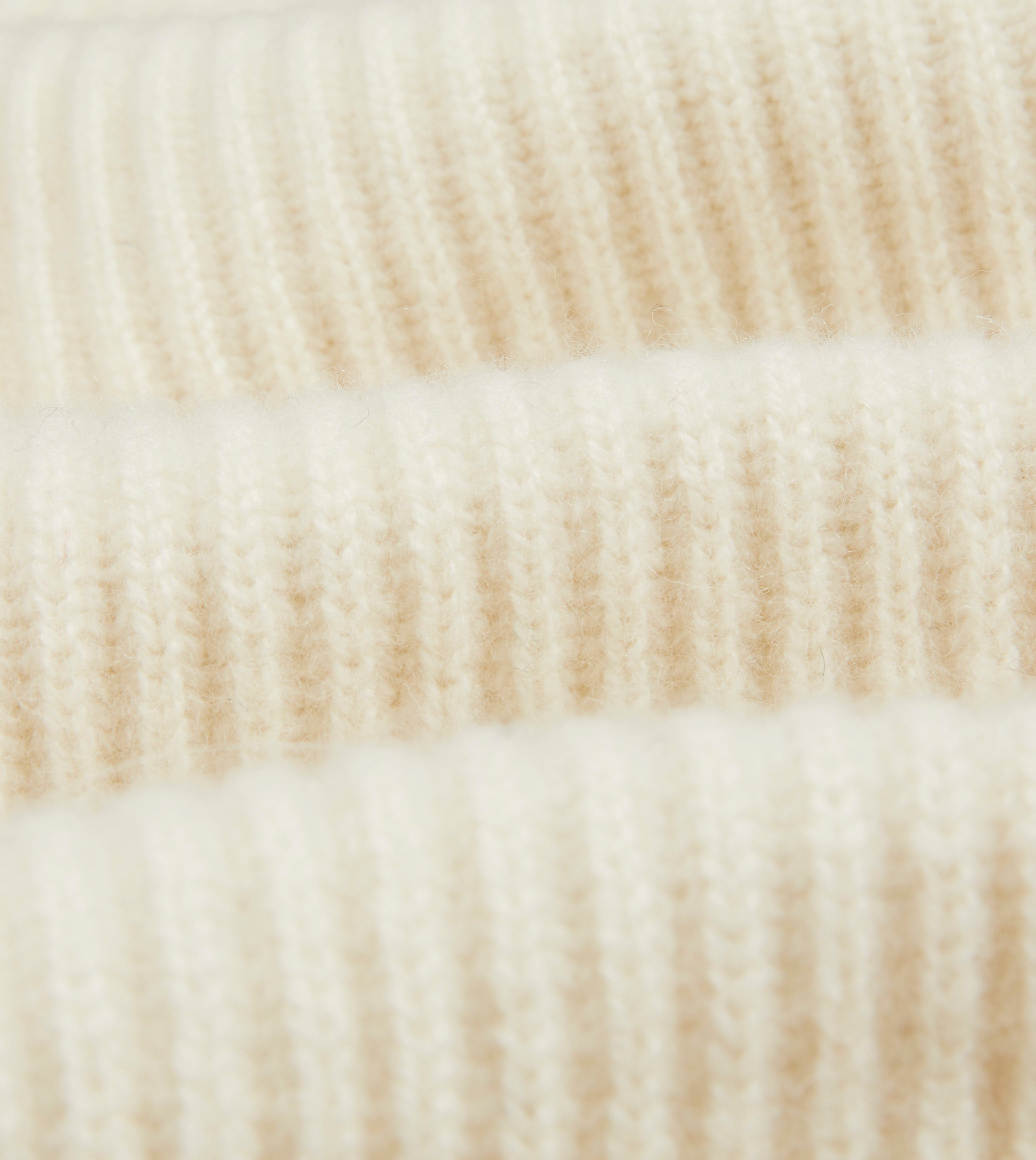 Ecru Lambswool Shawl Collar Cardigan