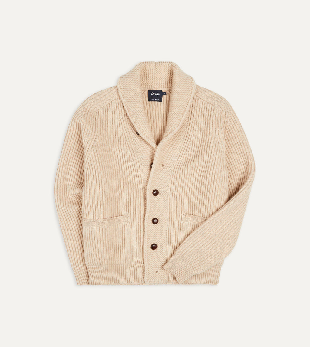 St. Croix Cashmere & Merino Lambswool Shawl Collar Cardigan