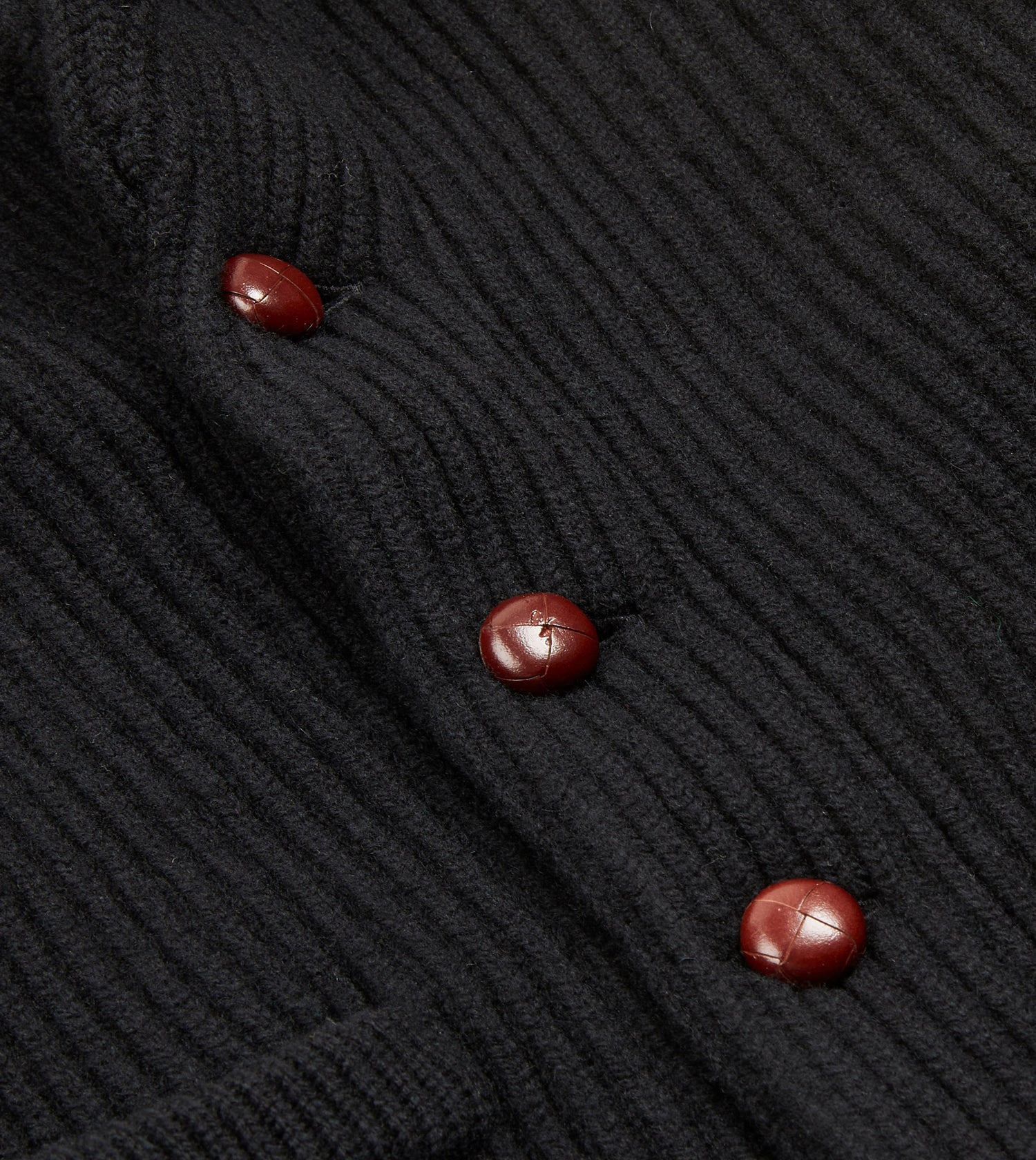 Black Lambswool Shawl Collar Cardigan