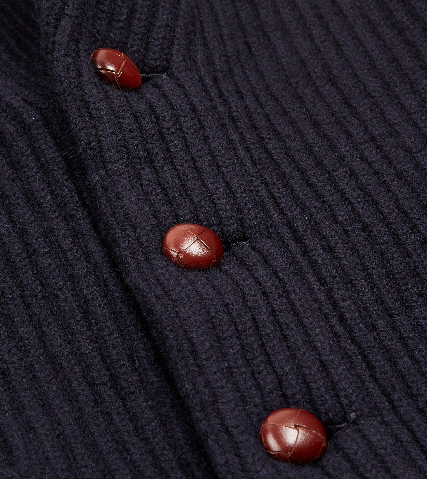 Navy Lambswool Shawl Collar Cardigan