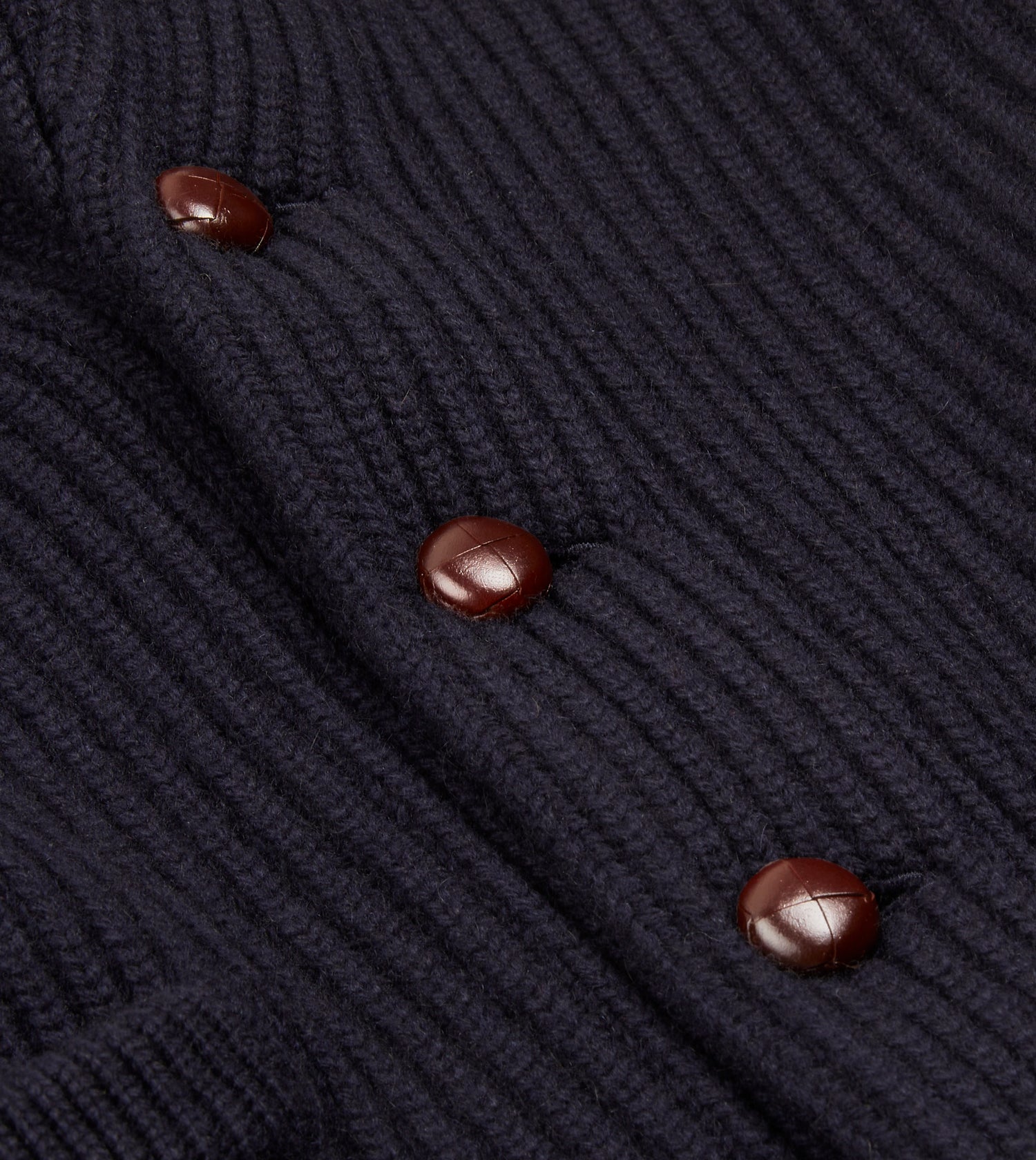 Navy Cashmere Shawl Collar Cardigan