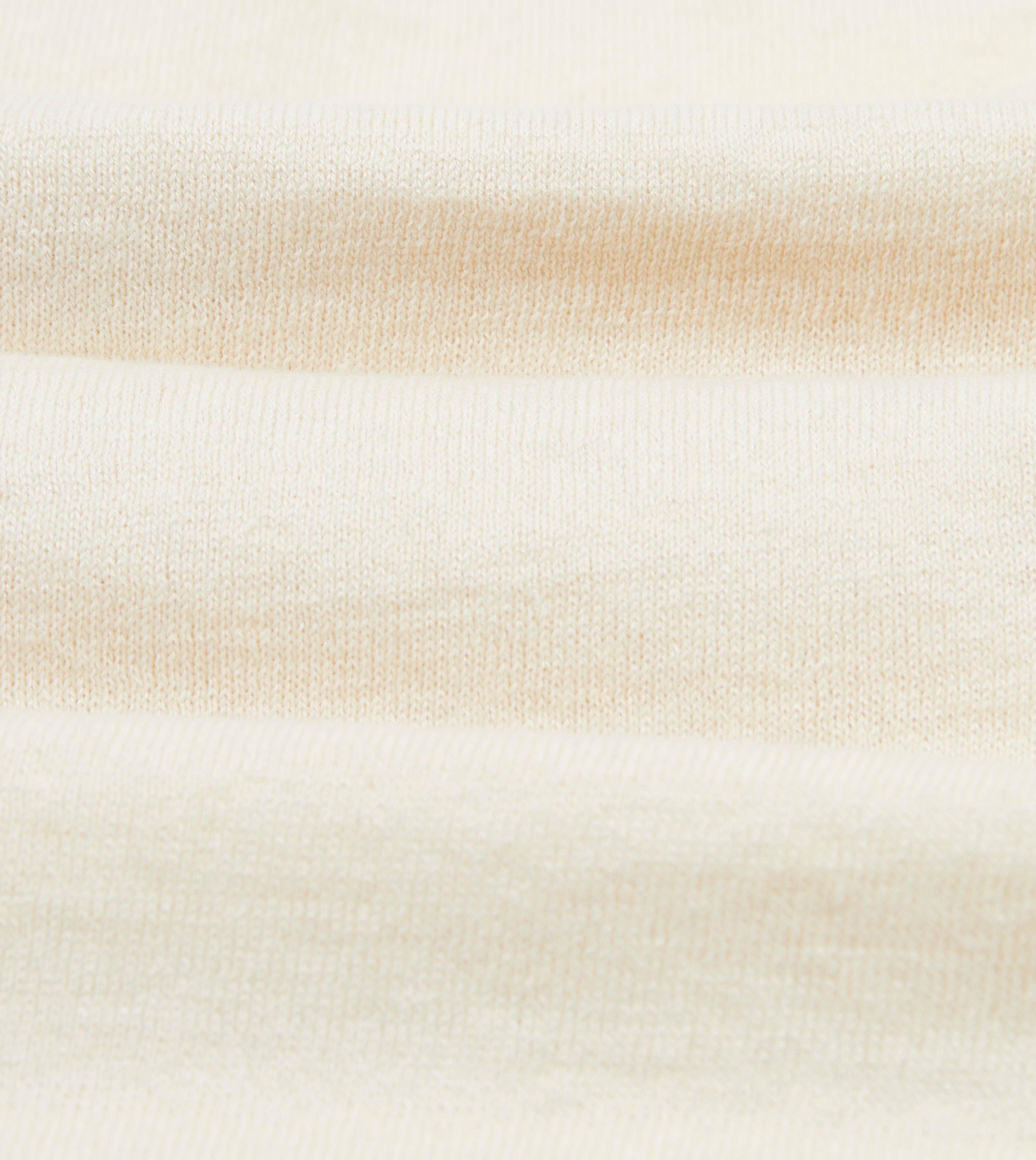 Ecru Knitted Linen-Cotton Short-Sleeve Polo Shirt