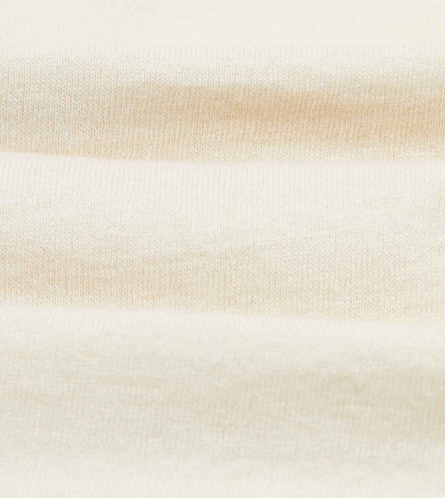 Ecru Knitted Linen-Cotton Short-Sleeve Polo Shirt