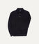 Navy Merino Wool Knitted Polo