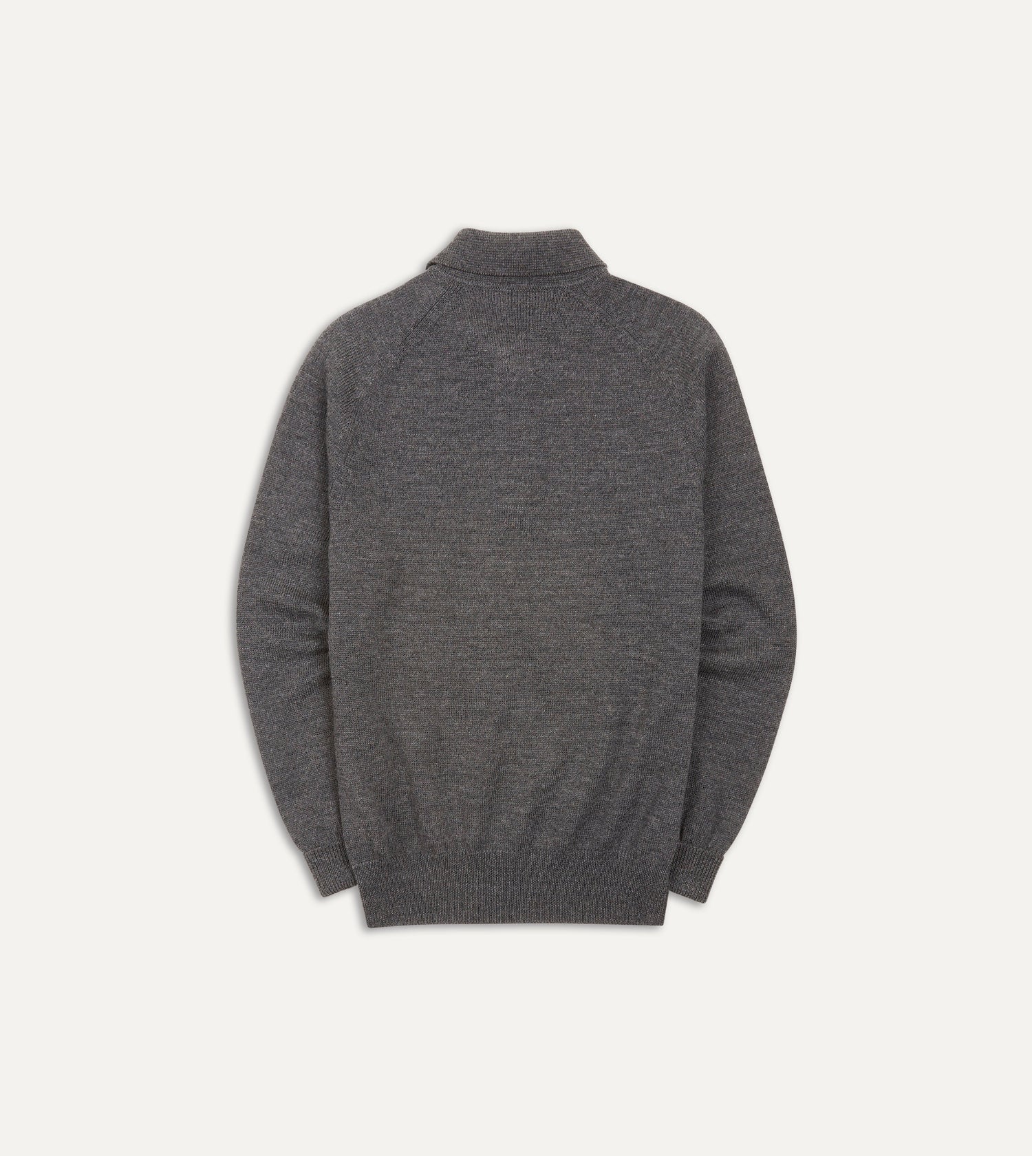 Grey Merino Wool Knitted Polo