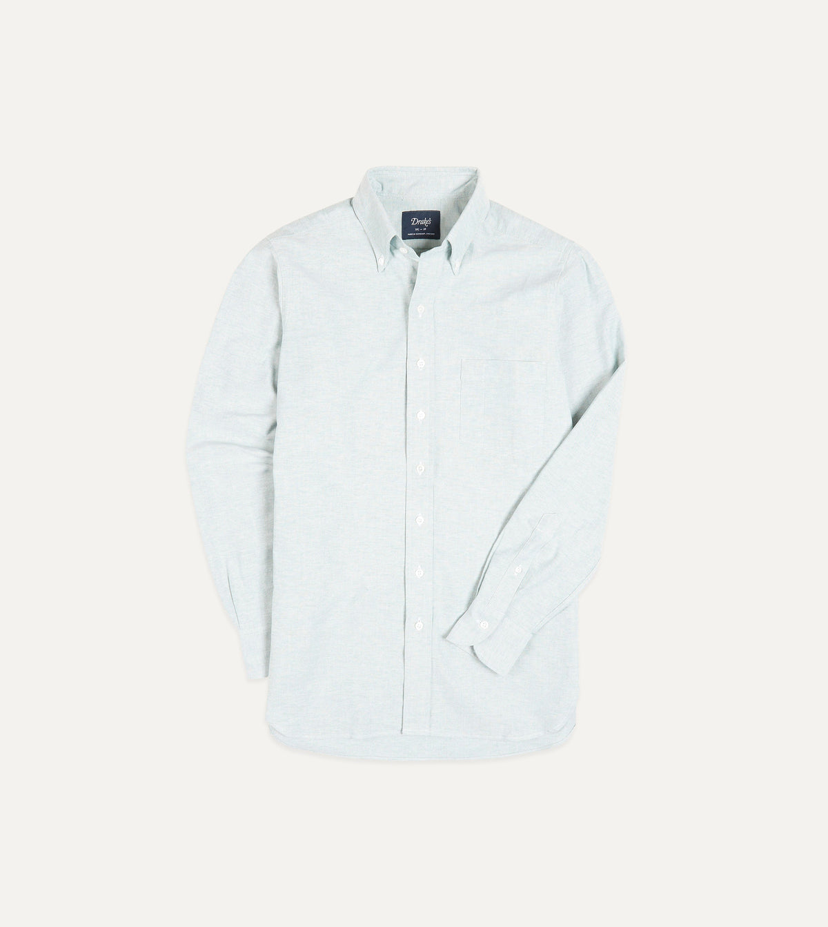 Green Cotton Oxford Cloth Button-Down Shirt – Drakes US