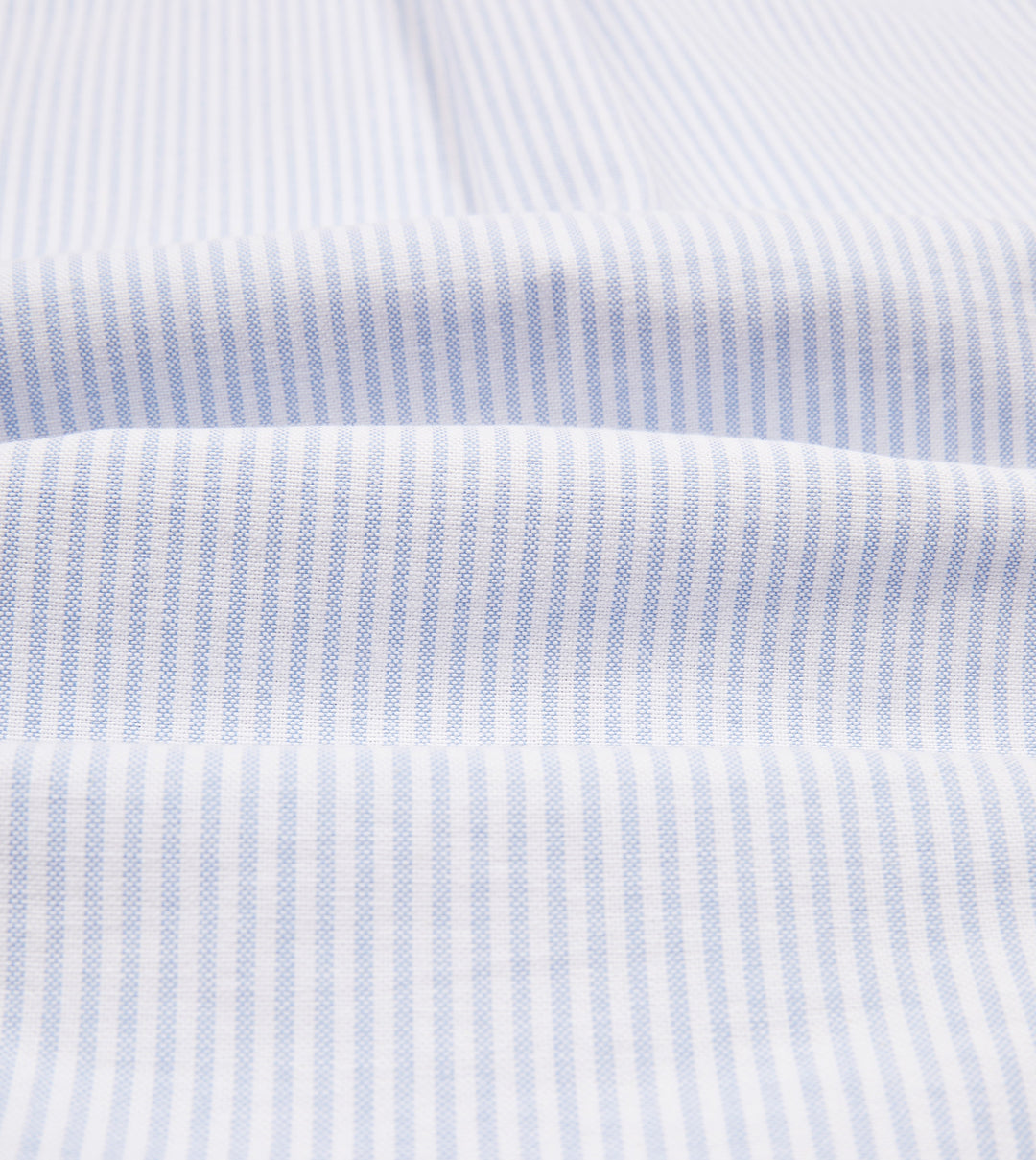 Light Blue Ticking Stripe Cotton Oxford Cloth Button-Down Shirt – Drakes US