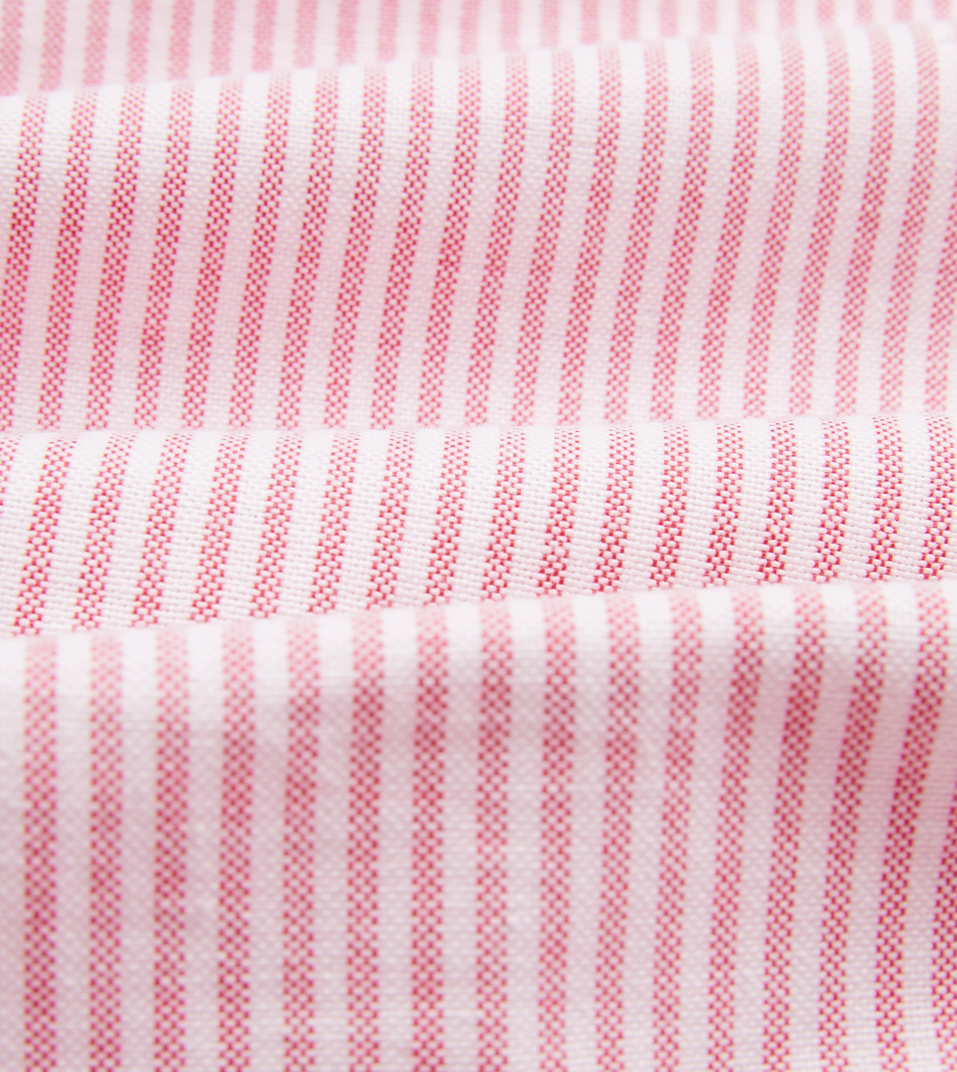 Pink Ticking Stripe Cotton Oxford Cloth Button-Down Shirt
