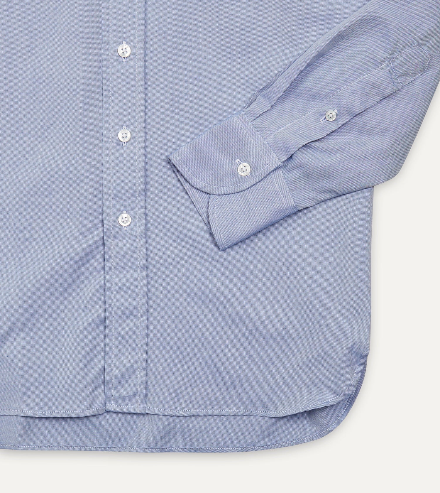 Navy Pinpoint Oxford Cotton Cloth Button-Down Shirt