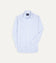 Sky Blue and White Bengal Stripe Spread Collar Cotton Poplin Shirt