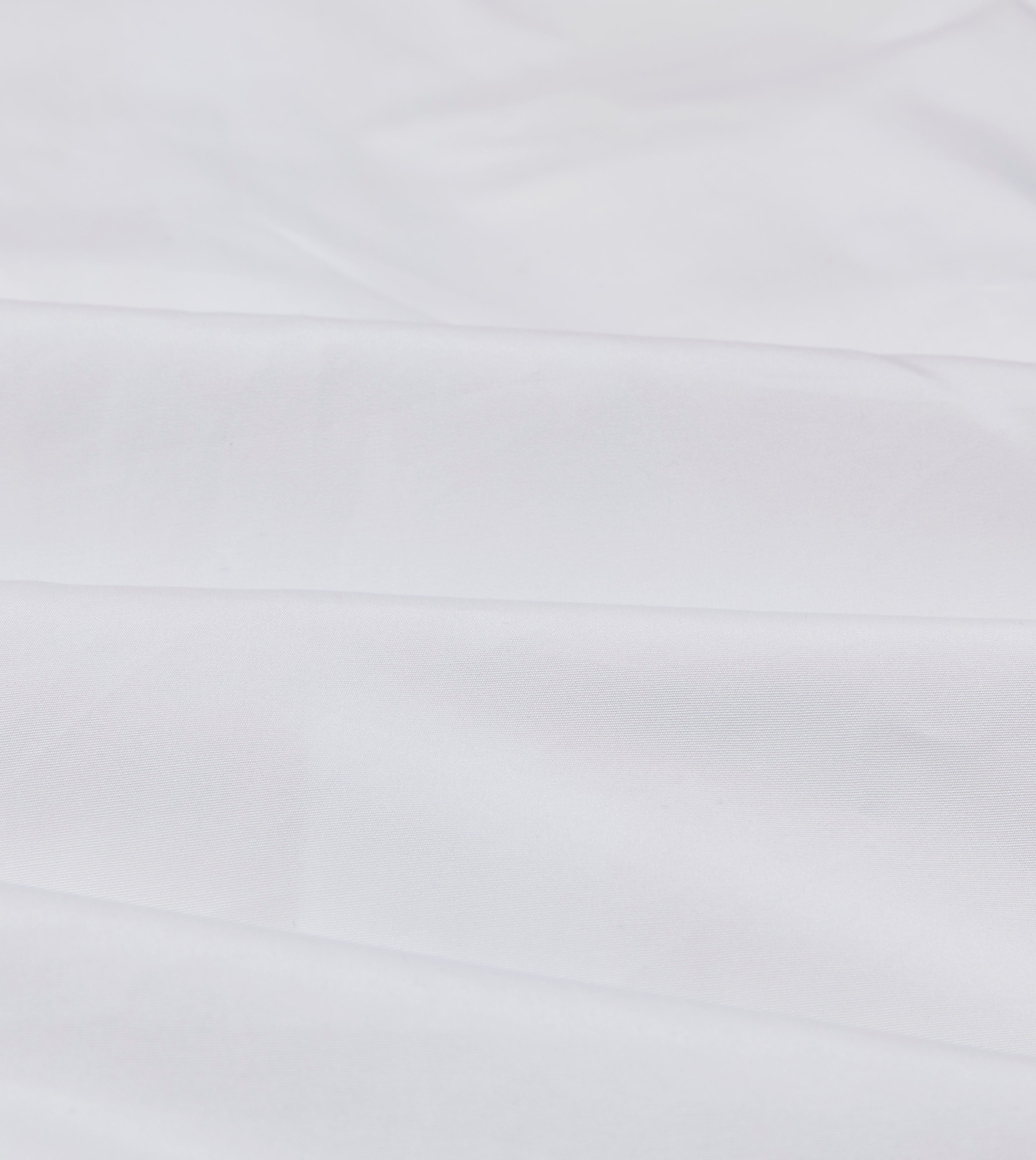 White Cotton Poplin Long Point Collar Shirt