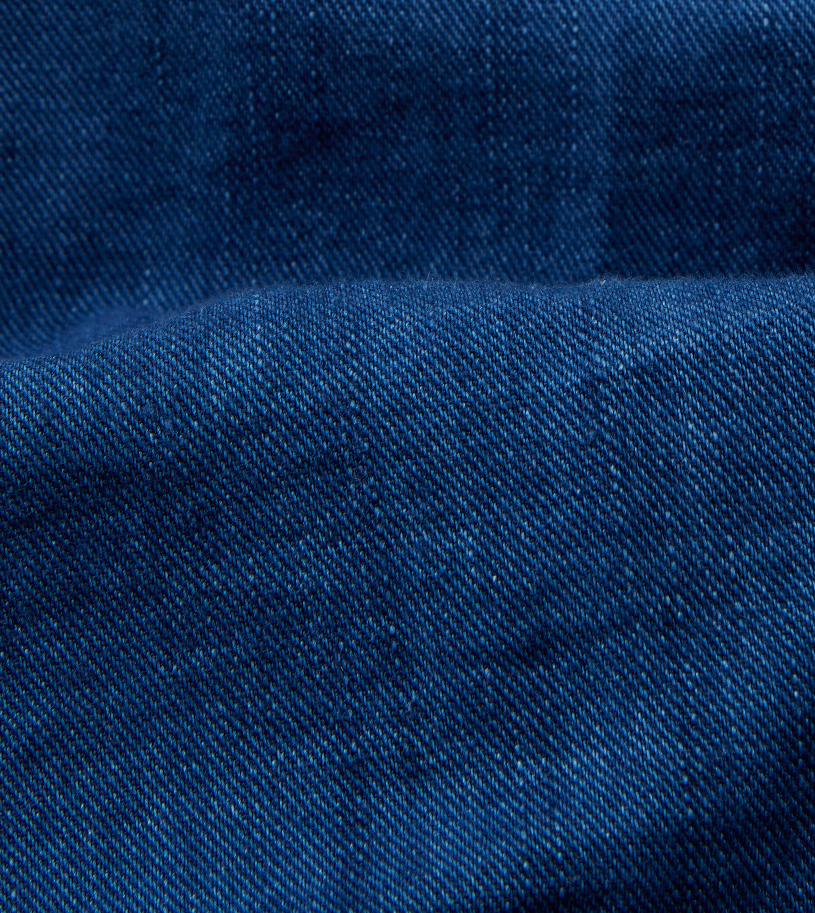 Blue Cotton Linen Two-Pocket Work Shirt