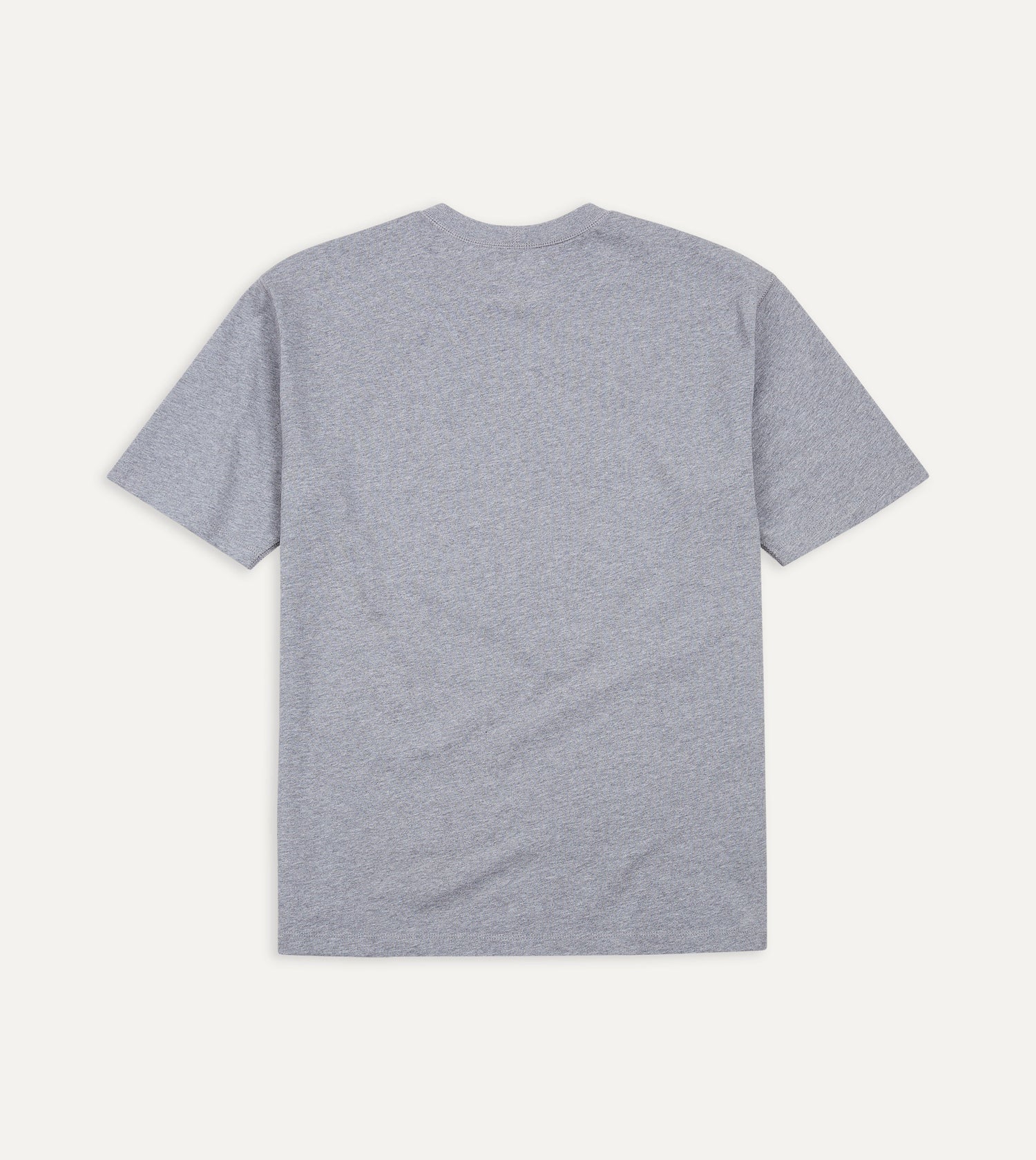 Grey Cotton Crew Neck Hiking T-Shirt