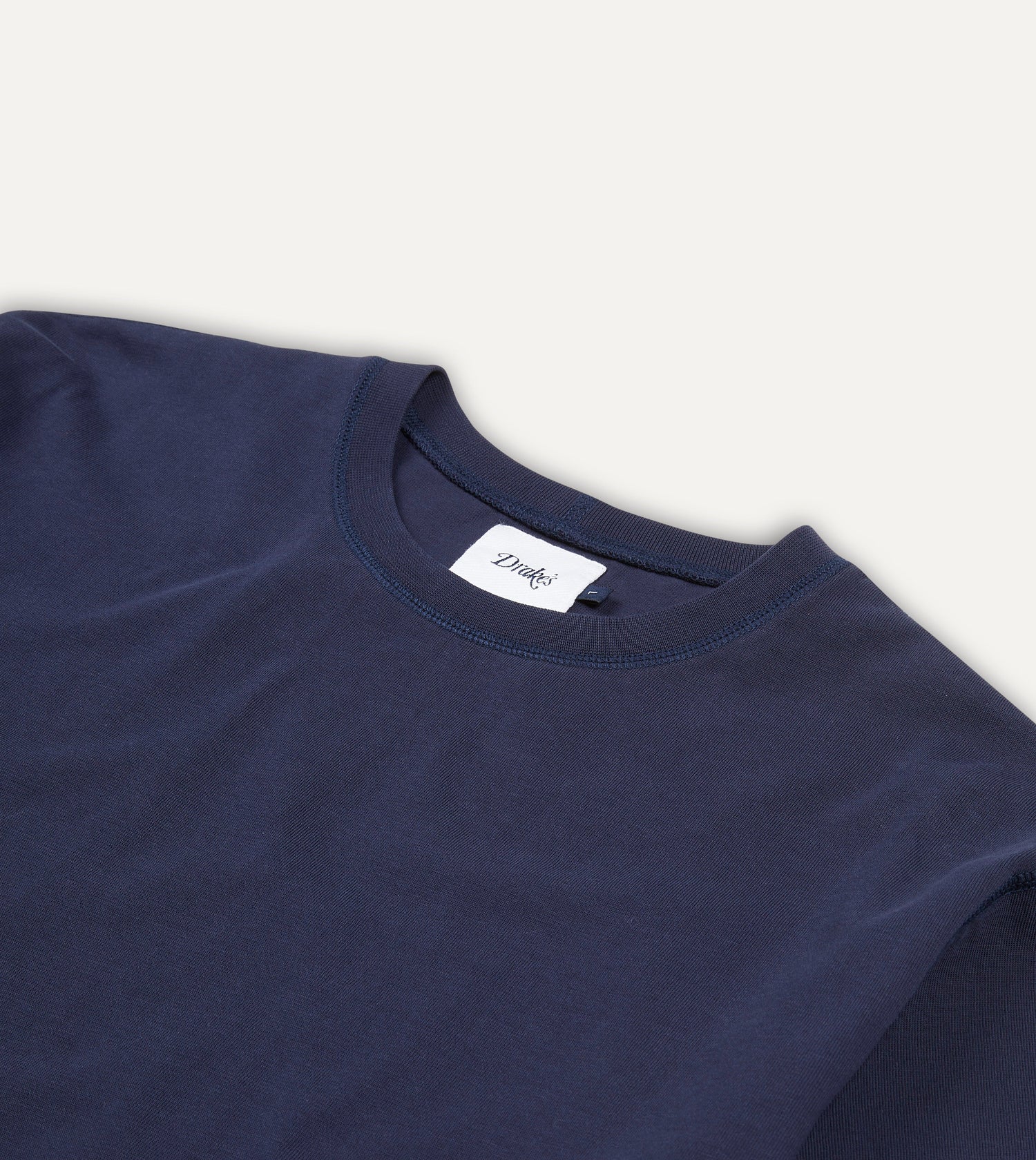 Navy Cotton Crew Neck Hiking T-Shirt