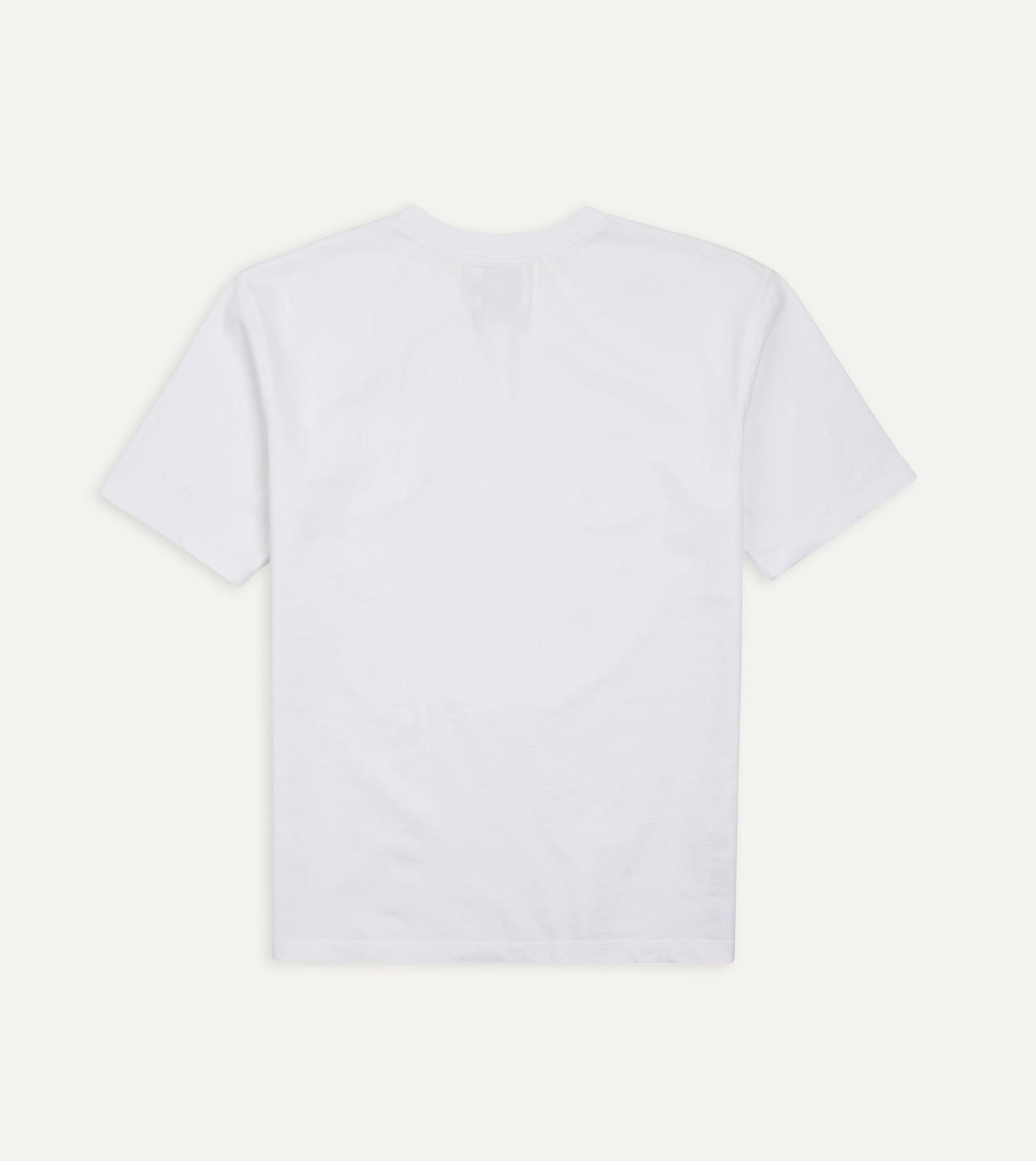 White Cotton Crew Neck Hiking T-Shirt