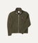 Green Boucle Wool Zip Fleece Jacket