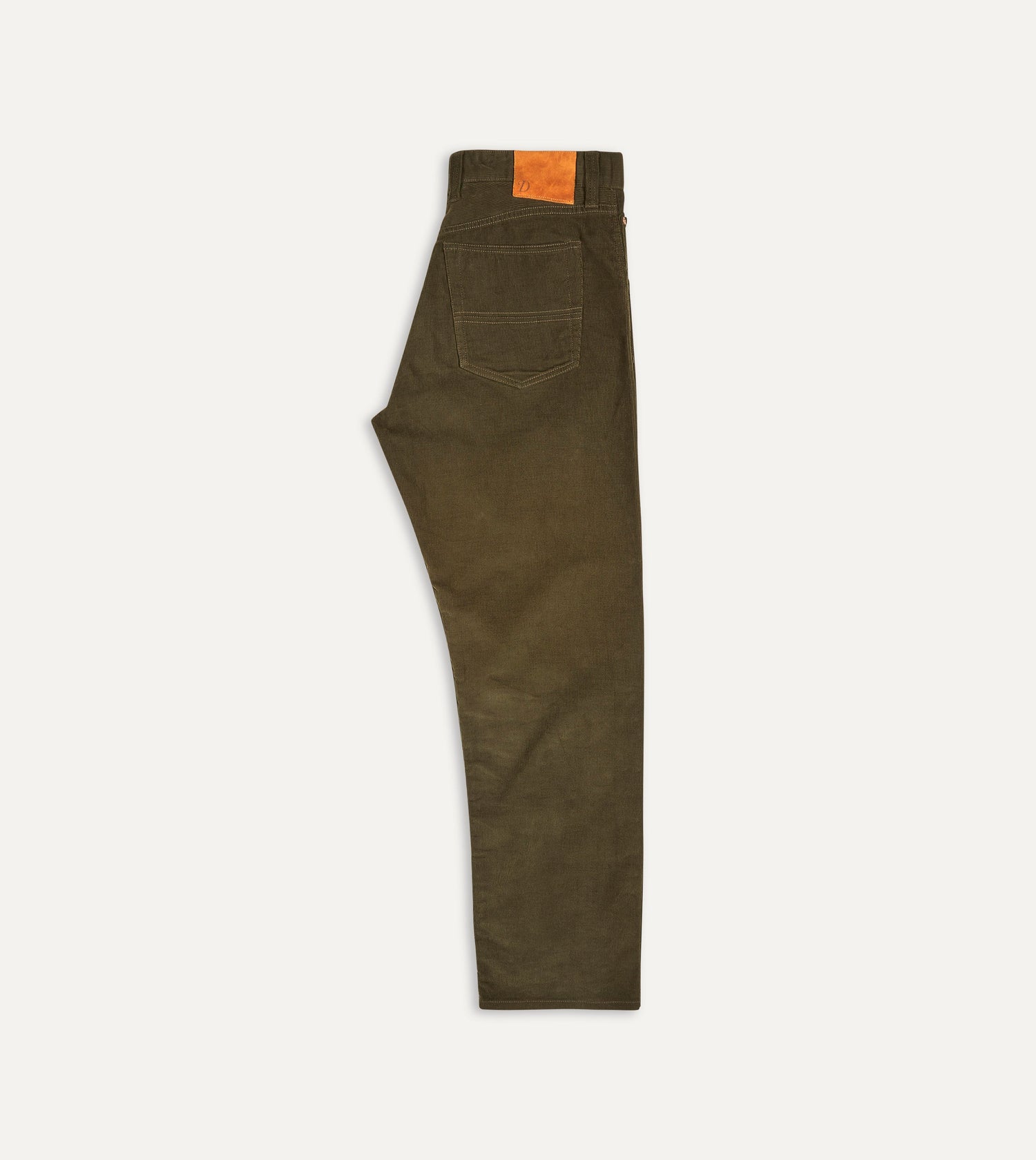 Green Japanese Selvedge Needlecord Five-Pocket Trousers