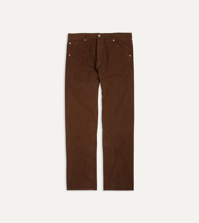 US Trousers Drakes Five-Pocket Japanese Selvedge Needlecord Brown –