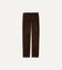 Brown Mid-Wale Corduroy Flat Front Trouser