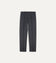 Charcoal Tropical Wool Flat Front Trouser