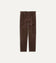 Brown Mid-Wale Corduroy Single Pleat Trouser
