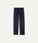 Navy Wool Flannel Single Pleat Trouser