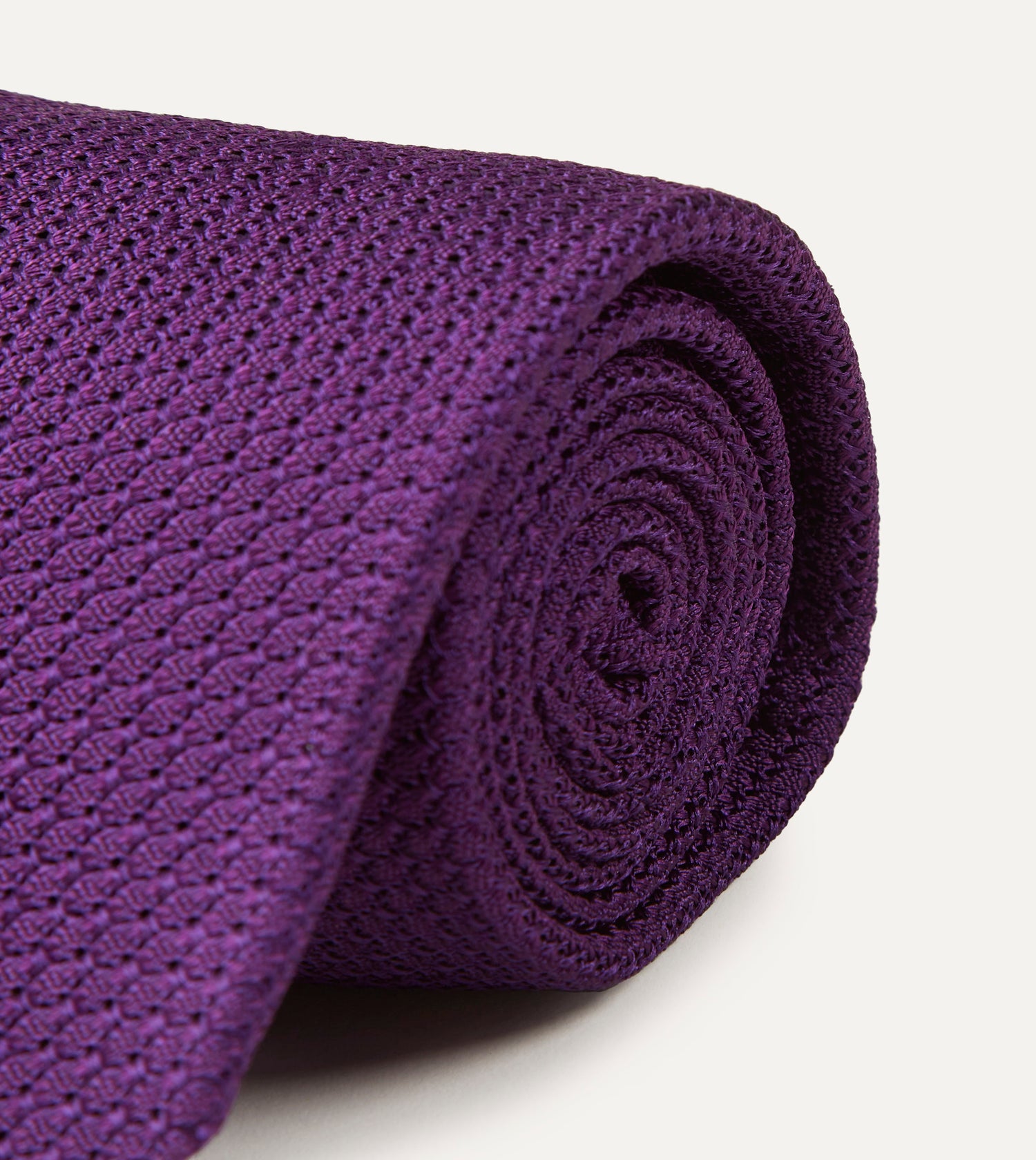 Purple Large Knot Grenadine Silk Tipped Tie